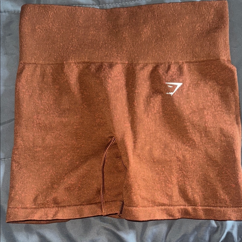 Gymshark Women's Brown High-Waisted Shorts